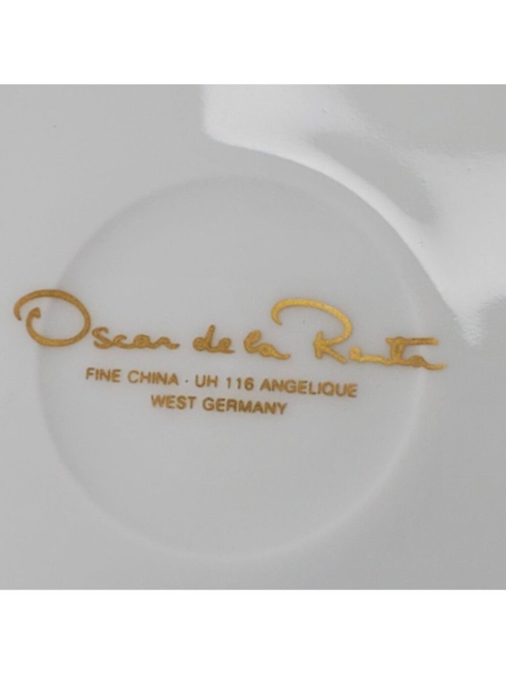 Oscar De La Renta Fine China Reticulated Bowl Angelique 7" Floral West Germany - Picture 9 of 9